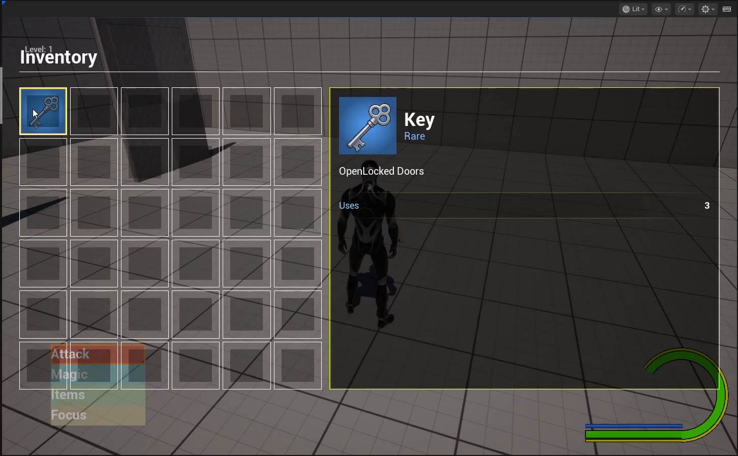 Key item detail